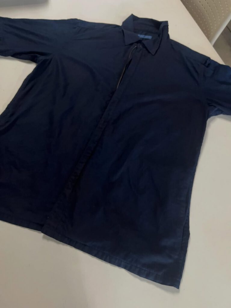 お持ち込み品の藍染め事例　シャツ